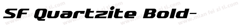 SF Quartzite Bold字体转换